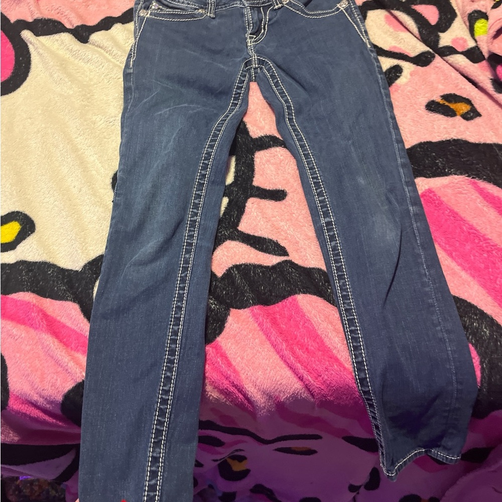Miss Me Skinny Jeans - Dark Blue Denim
